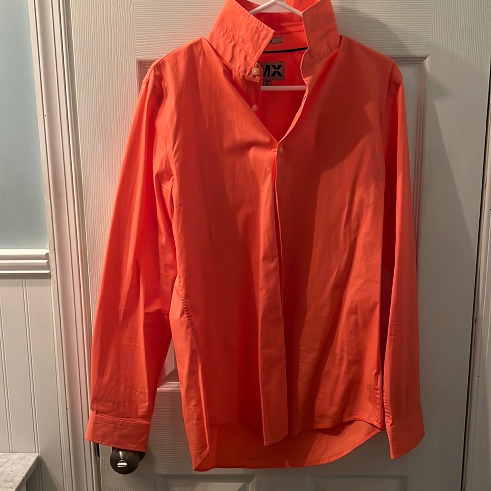 Express 1MX Fitted Dress Shirt.  Size- Medium.  Color- Coral
